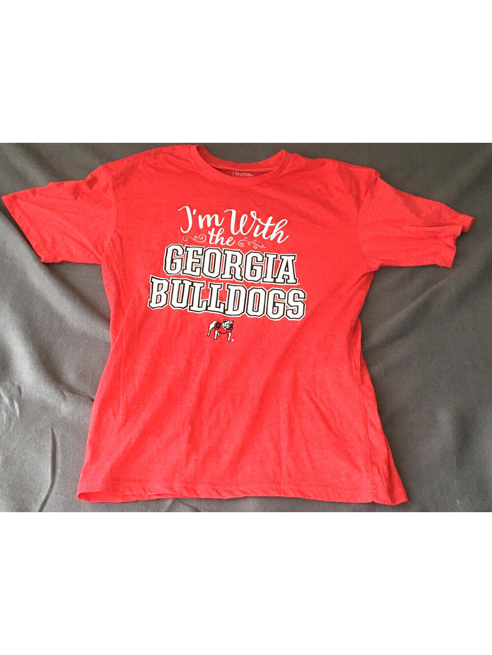 Red “I’m with the” Georgia Bulldogs Womens Medium Adult Tee